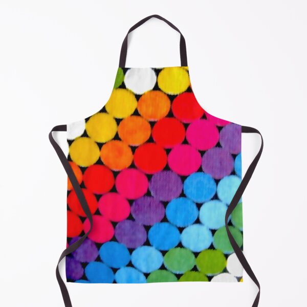 Artikelvorschau, Chromadots Vintage 1960er Jahre Druck Regenbogen Polka Dots Multicolor Design entworfen und verkauft von Licorice Moon.