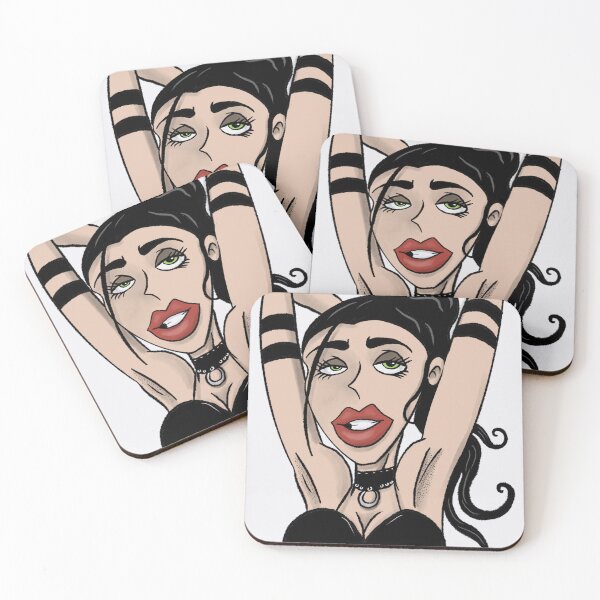 Item preview, woman posing with her hands behind her head illustration designed and sold by Vintage Designs +.