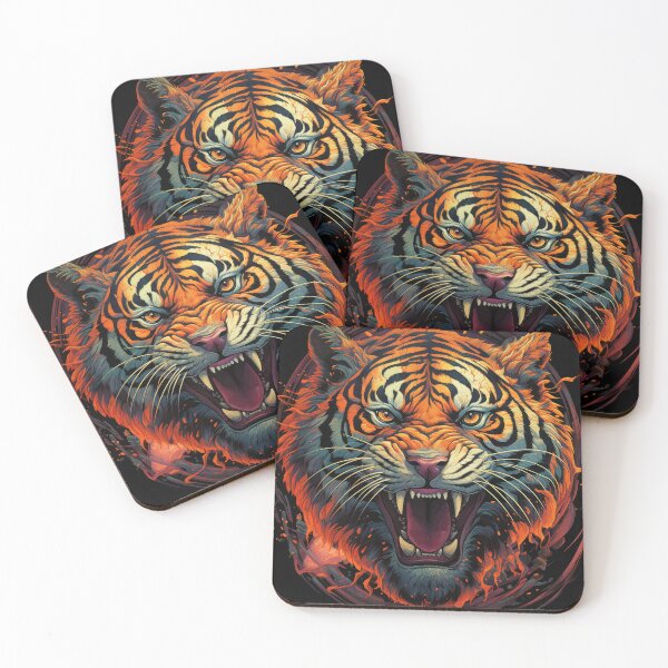 Item preview, Savage Tiger in Fiery Fury designed and sold by Daagath.