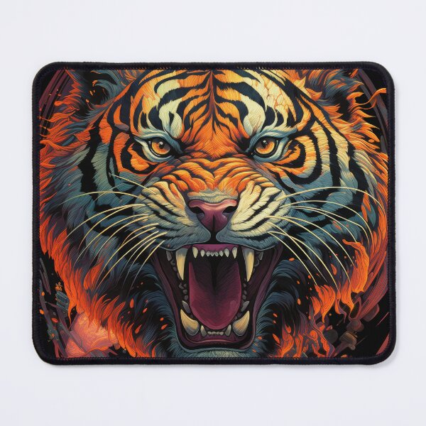 Item preview, Savage Tiger in Fiery Fury designed and sold by Daagath.