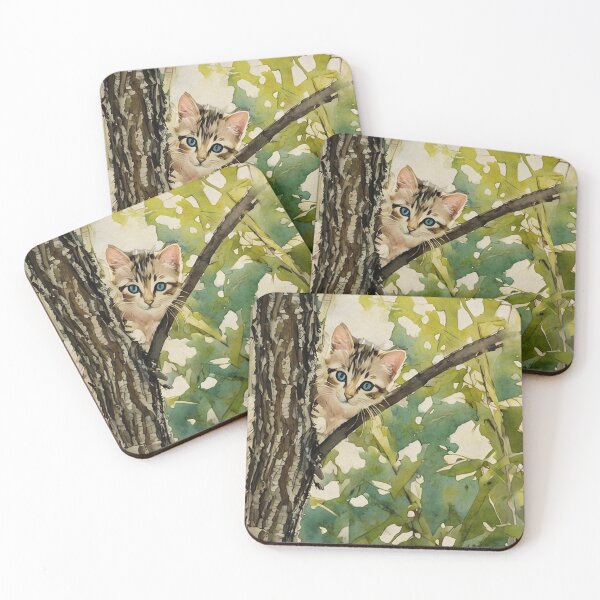 Item preview, Kitten in the Tree designed and sold by tomorrowsart.