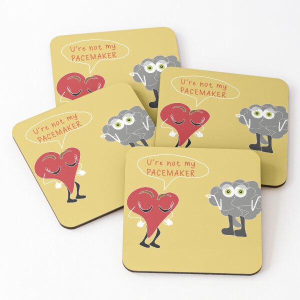 Item preview, Heart & Brain- U're Not My Pacemaker- Medical Humor Design designed and sold by MilabArt.