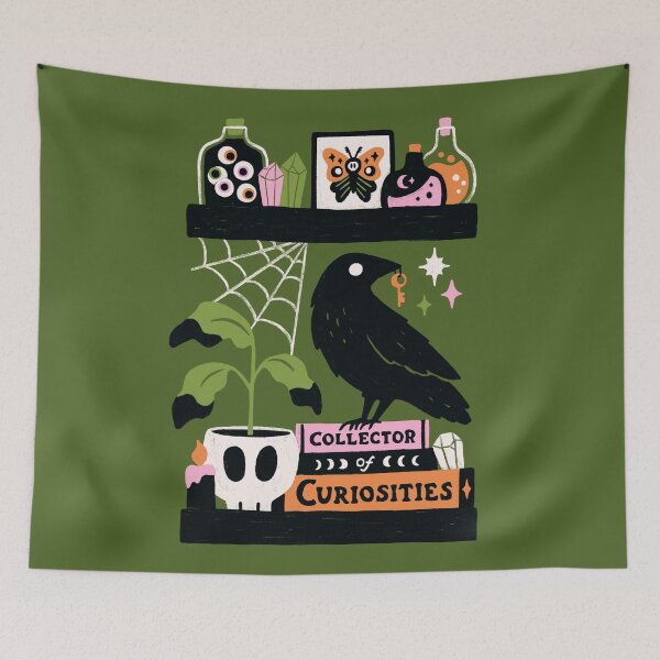 Item preview, Collector of Curiosities Crow designed and sold by Midnight Coffee.