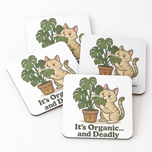Item preview, It’s Organic… and Deadly – Funny Cat vs Monstera Design designed and sold by Bettybee00.