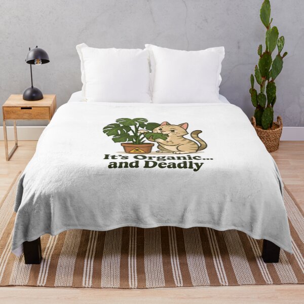 Item preview, It’s Organic… and Deadly – Funny Cat vs Monstera Design designed and sold by Bettybee00.