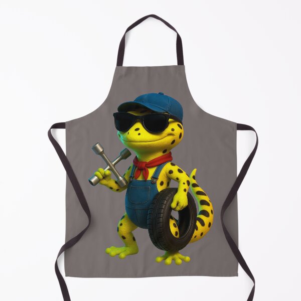 Item preview, Neon Gecko Mechanic – 3D Tire Master Lizard designed and sold by MK-WOOD.