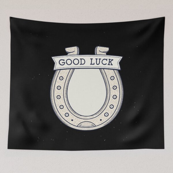 Item preview, Good Luck Horseshoe Vintage Line Art  designed and sold by VividOrganica.