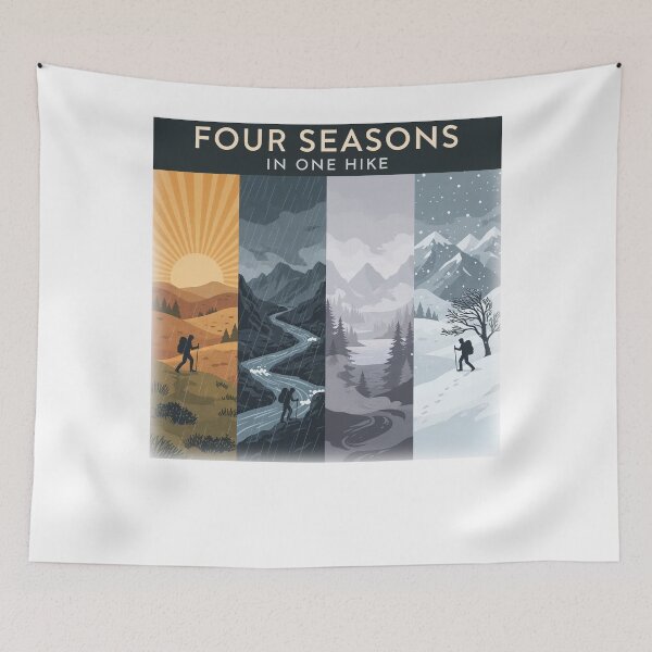 Item preview, Four Seasons In One Hike | Scottish Highlands Weather Humour designed and sold by Loom on the Loch.