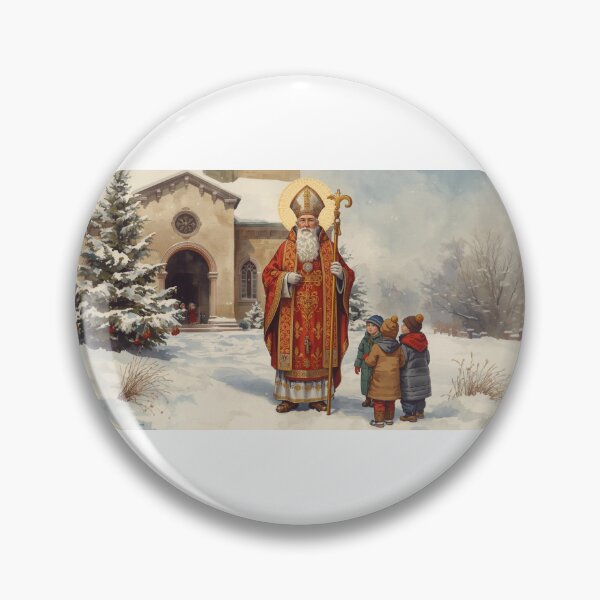 Item preview, Saint Nicholas in a snowy Central European village designed and sold by StormArte.
