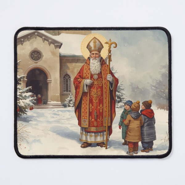 Item preview, Saint Nicholas in a snowy Central European village designed and sold by StormArte.