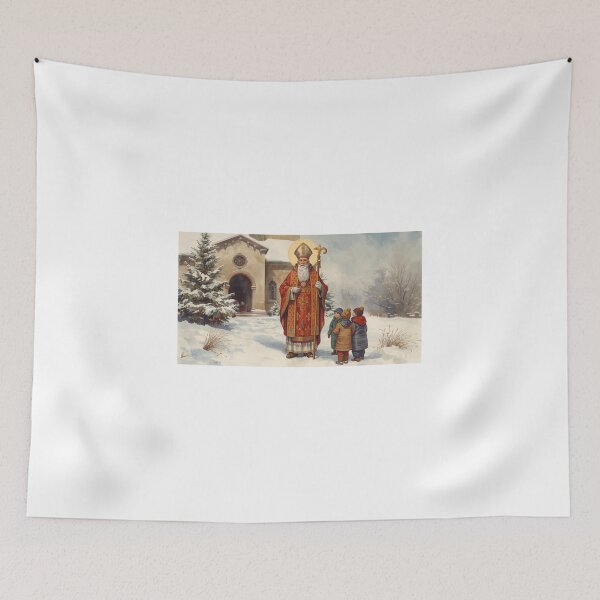 Item preview, Saint Nicholas in a snowy Central European village designed and sold by StormArte.