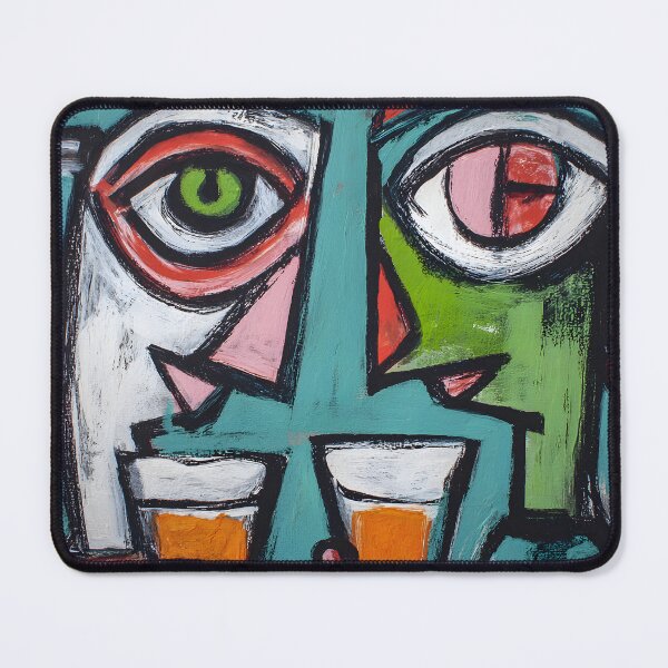 Item preview, Vibrant Abstract Faces with Exaggerated Features- Bold Dynamic Geometric Shapes designed and sold by OlfactoART Studio.