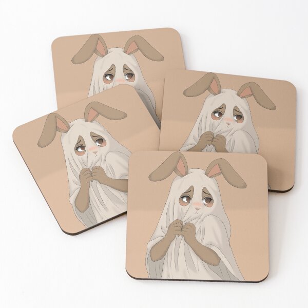Item preview, Cute Ghost Bunny, Cozy Halloween Art Print, Kawaii Bedsheet Costume Furry Artwork designed and sold by ToritheGoblin.