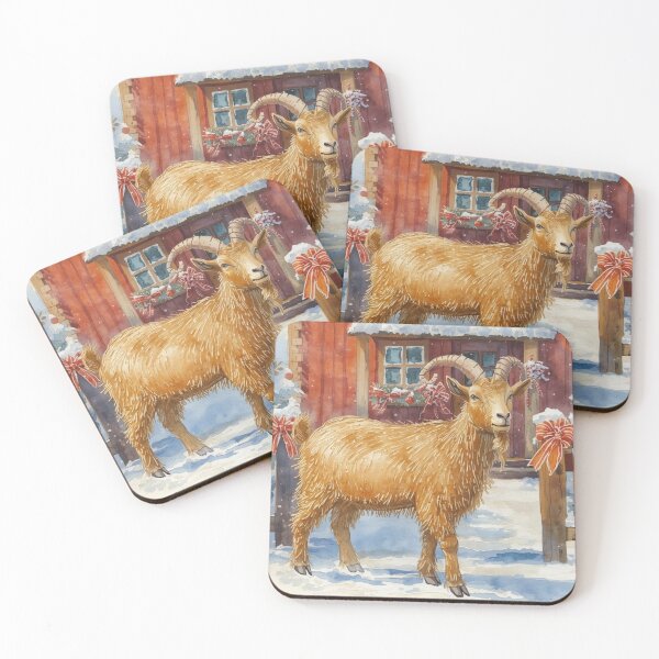 Item preview, Yule goat on a snowy Scandinavian farm designed and sold by StormArte.