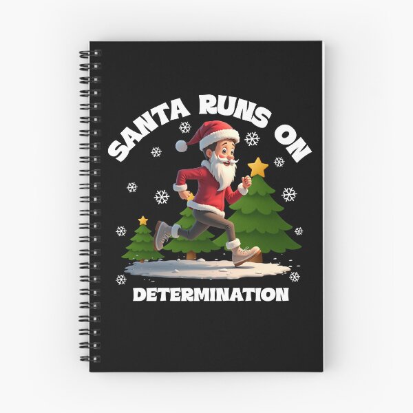 Item preview, Santa runs on determination  designed and sold by GraphicTeeHubs.
