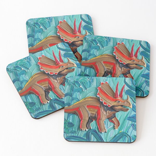Item preview, Cool Abstract Triceratops Dinosaur painting artwork designed and sold by Vintage Designs +.