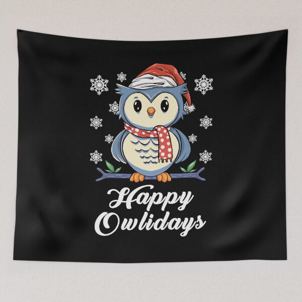 Item preview, Happy Owlidays - Cute Kawaii Owl Santa Chritmas designed and sold by Dmetalx Art Apparel.