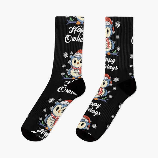 Item preview, Happy Owlidays - Cute Kawaii Owl Santa Chritmas designed and sold by Dmetalx Art Apparel.