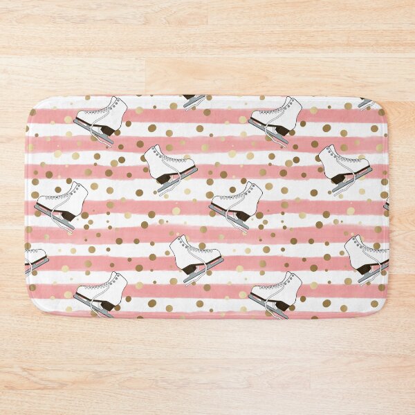 Item preview, Figure Skates with Coral Stripes and Gold Dots designed and sold by PD-Skating.