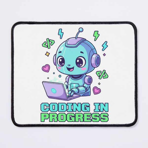 Item preview, Cute Robot Coding In Progress Gamer designed and sold by Popettte.