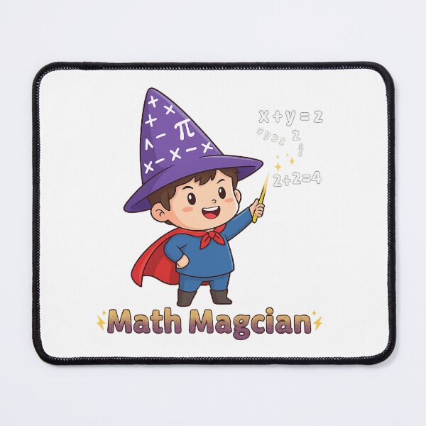 Item preview, Cute Math Magician Boy Wizard Cartoon designed and sold by Popettte.