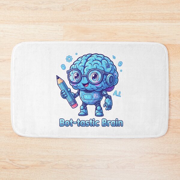 Item preview, Cute AI Brain Robot Bot-tastic Cartoon designed and sold by Popettte.