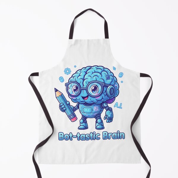 Item preview, Cute AI Brain Robot Bot-tastic Cartoon designed and sold by Popettte.