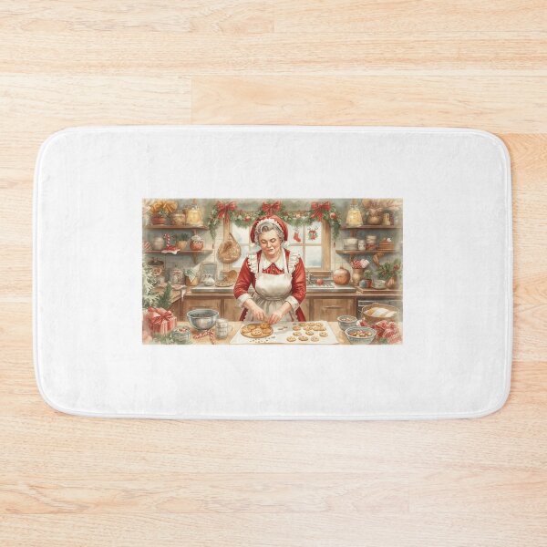 Item preview, Mrs. Claus baking Christmas cookies designed and sold by StormArte.