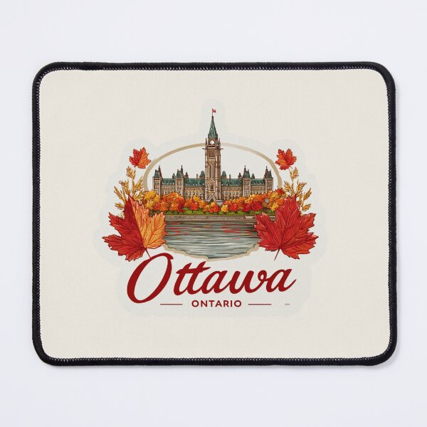 Item preview, Ottawa Ontario Canada Vintage Travel Sticker Retro Parliament Hill & Autumn Leaves designed and sold by Blurbean.