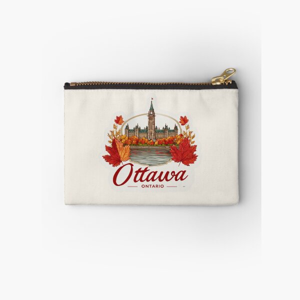 Item preview, Ottawa Ontario Canada Vintage Travel Sticker Retro Parliament Hill & Autumn Leaves designed and sold by Blurbean.