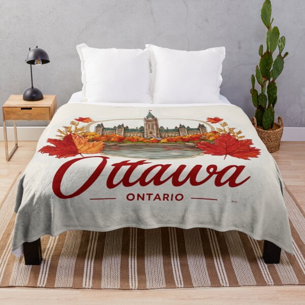 Item preview, Ottawa Ontario Canada Vintage Travel Sticker Retro Parliament Hill & Autumn Leaves designed and sold by Blurbean.