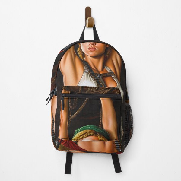 Item preview, Two captive fantasy post apocalyptic warrior women illustration designed and sold by Vintage Designs +.