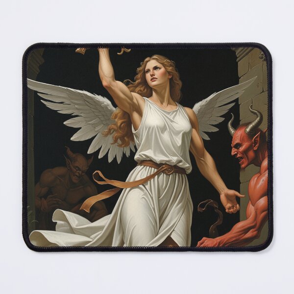 Item preview, f Avenging Angel from Heaven painting classical artwork designed and sold by Vintage Designs +.