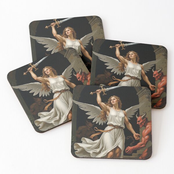 Item preview, f Avenging Angel from Heaven painting classical artwork designed and sold by Vintage Designs +.
