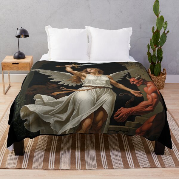 Item preview, f Avenging Angel from Heaven painting classical artwork designed and sold by Vintage Designs +.