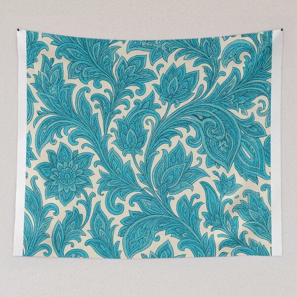 Item preview, Turquoise Floral Paisley Pattern – Elegant Seamless Vintage Design designed and sold by Gold Turtle  Lina.