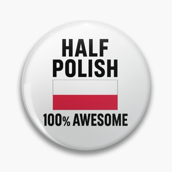 Item preview, Half Polish 100% Awesome - Polish Heritage Pride Gift - Black designed and sold by AmberWit.