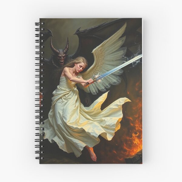 Item preview, Avenging Angel from Heaven painting classical artwork designed and sold by Vintage Designs +.