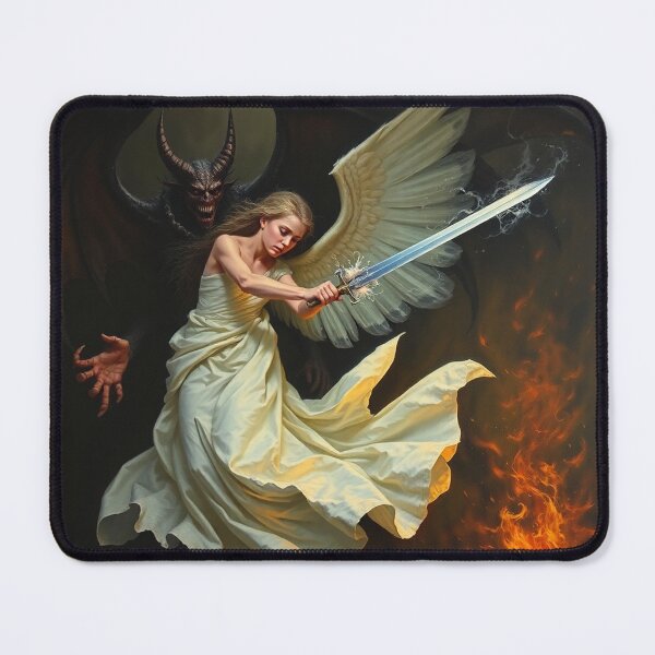Item preview, Avenging Angel from Heaven painting classical artwork designed and sold by Vintage Designs +.
