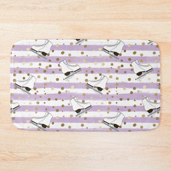 Item preview, Figure Skates with Purple Stripes and Gold Dots designed and sold by PD-Skating.