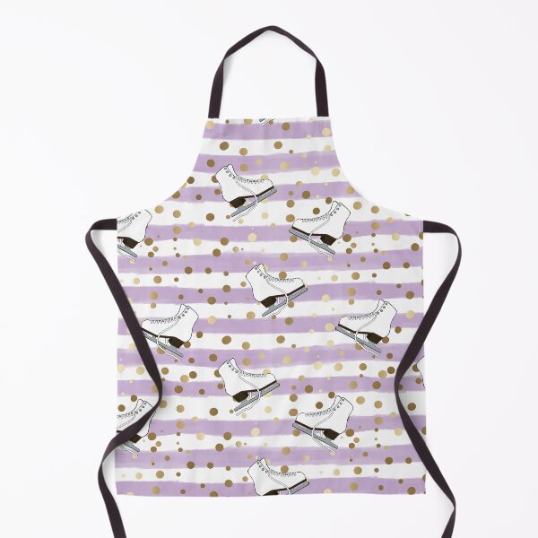 Item preview, Figure Skates with Purple Stripes and Gold Dots designed and sold by Purposely Designed.
