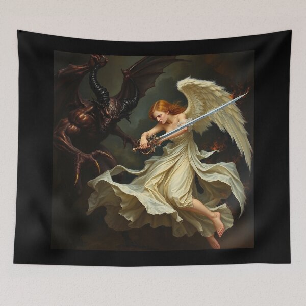 Item preview,  Avenging Angel from Heaven painting classical artwork designed and sold by Vintage Designs +.