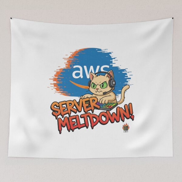 Item preview, Server Meltdown Cat - AWS Outage designed and sold by Jackson-Will.