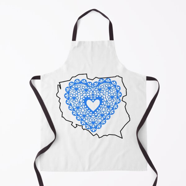 Item preview, Poland Map with Blue Lace Heart - Polish Heritage Love Design designed and sold by AmberWit.