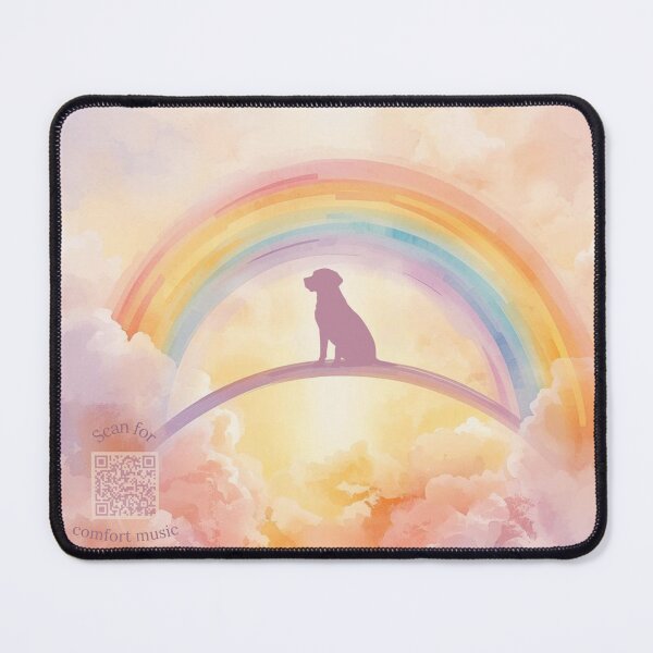Item preview, Labrador Retriever Rainbow Bridge Memorial – Healing Music Playlist Tribute Art designed and sold by Esterlane.