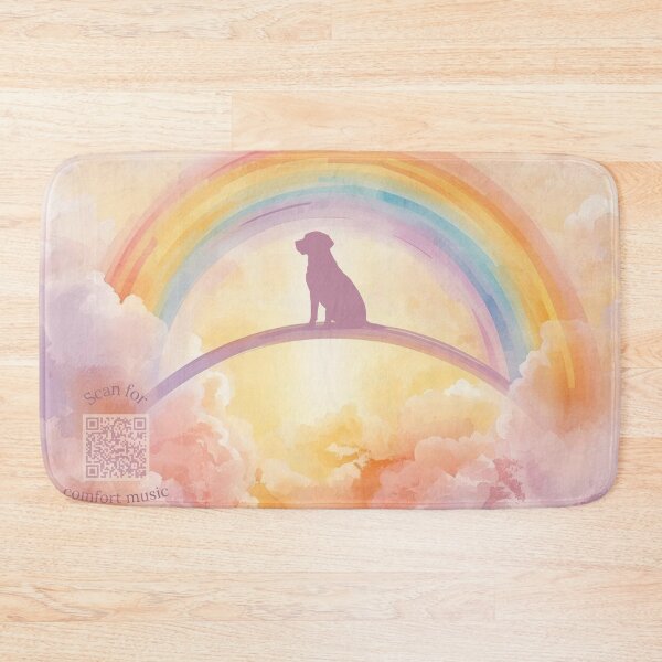 Item preview, Labrador Retriever Rainbow Bridge Memorial – Healing Music Playlist Tribute Art designed and sold by Esterlane.