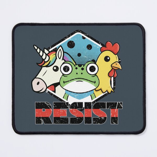 Item preview, Frog Unicorn Chicken RESIST Design | Portland Protest Art | Anti-Establishment Council Emblem designed and sold by 3MillsDesign.