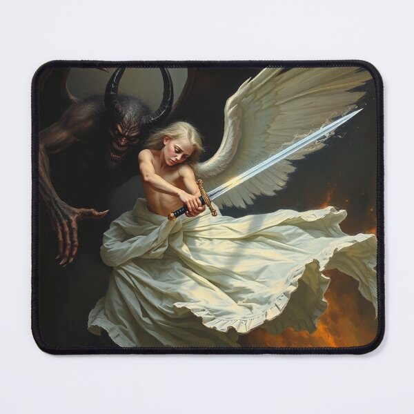 Item preview, Avenging Angel from Heaven painting classical artwork designed and sold by Vintage Designs +.