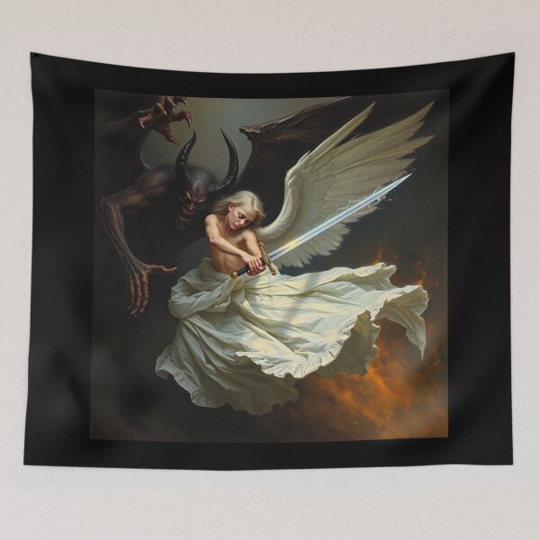 Item preview,  Avenging Angel from Heaven painting classical artwork designed and sold by Vintage Designs +.