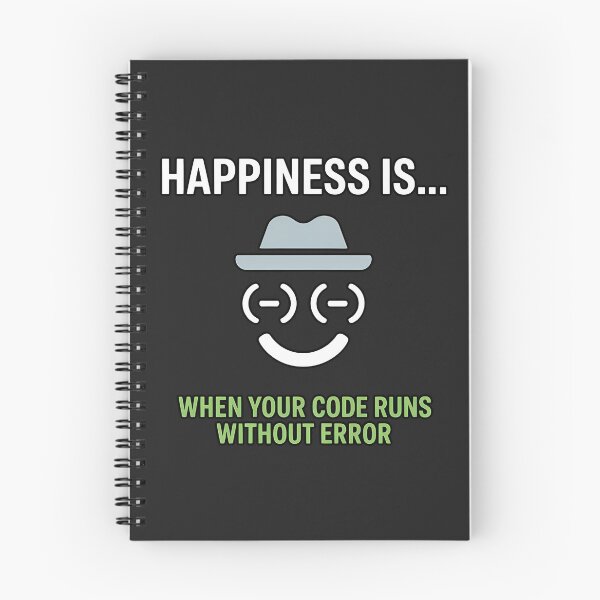 Item preview, Happiness Is When Your Code Runs Without Error designed and sold by Glam-Spot.